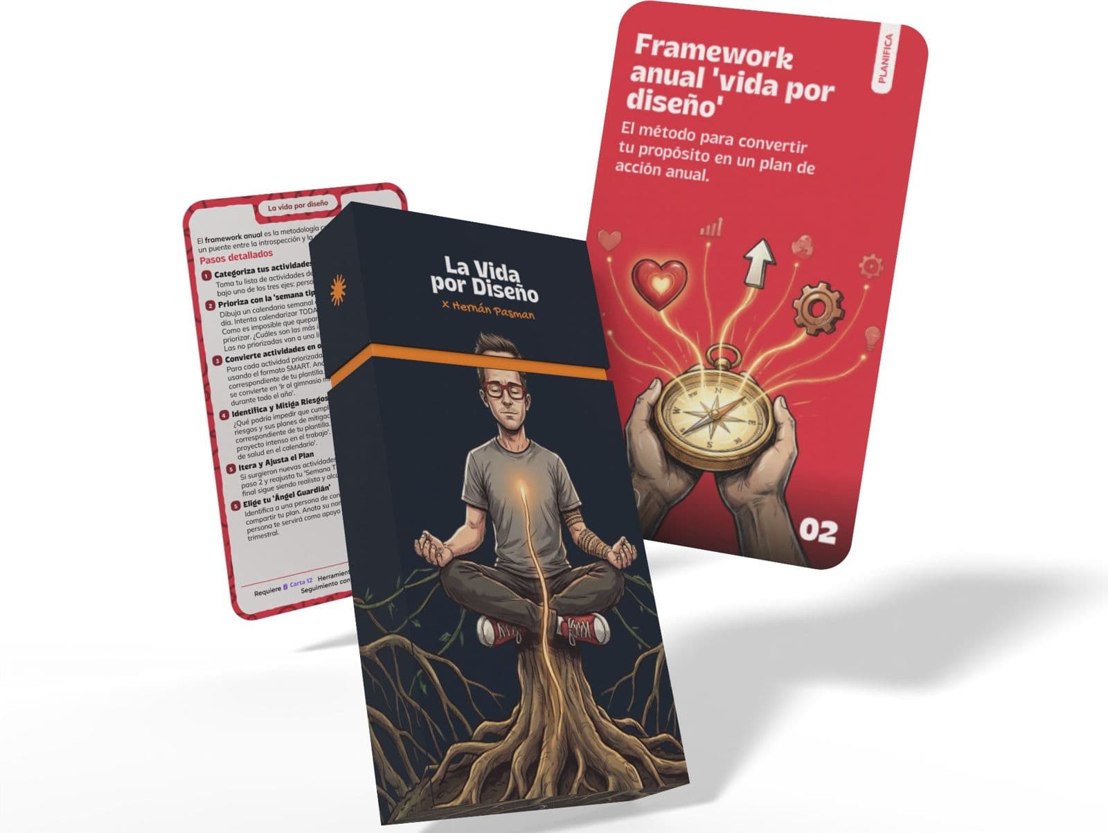 Mazo de cartas La Vida por Diseño de Humani con dos cartas