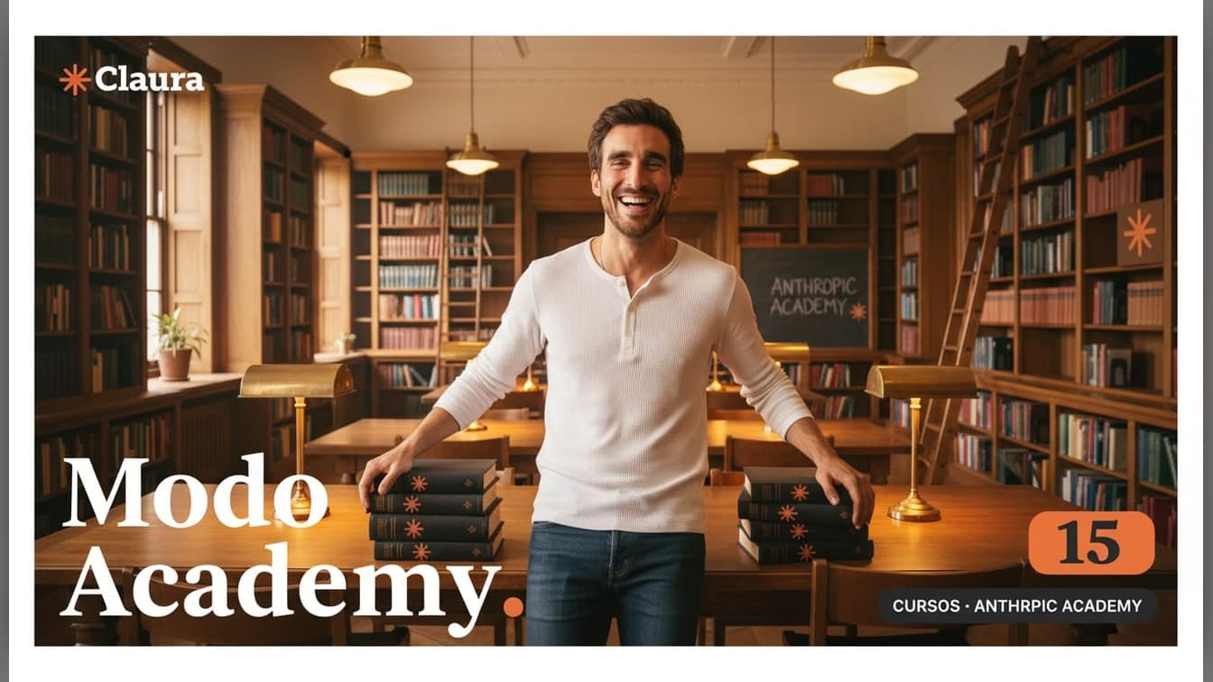 15 cursos gratis de Anthropic para aprender Claude desde cero