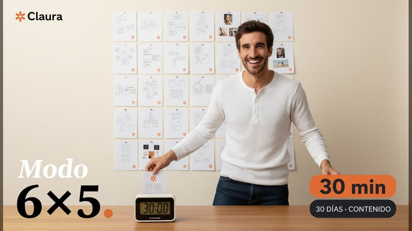 30 días de contenido en 30 minutos con el método 6×5