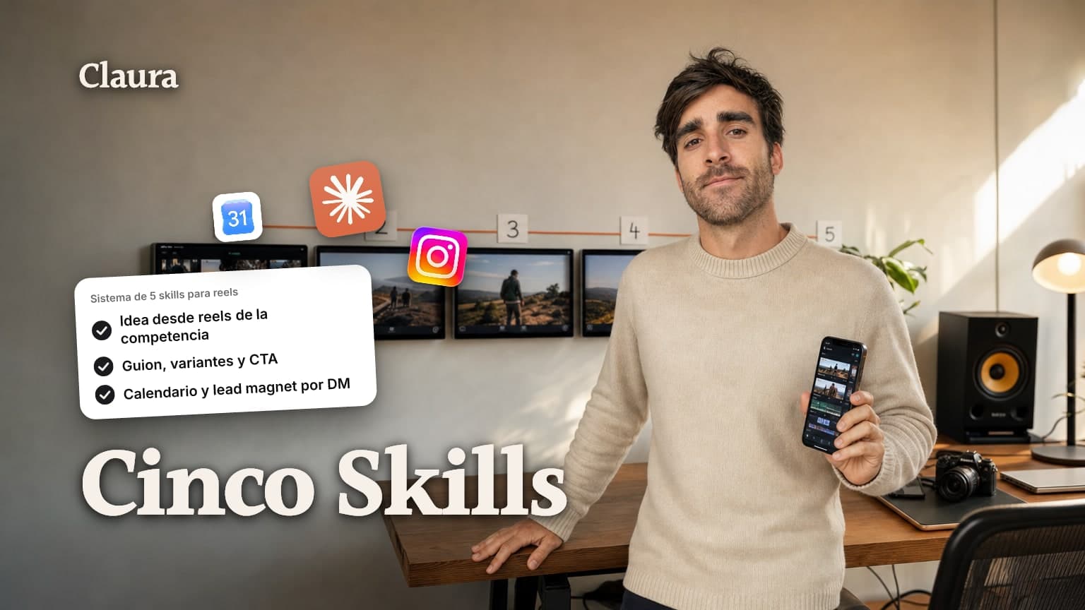 5 skills de Claude para armar reels sin empezar de cero
