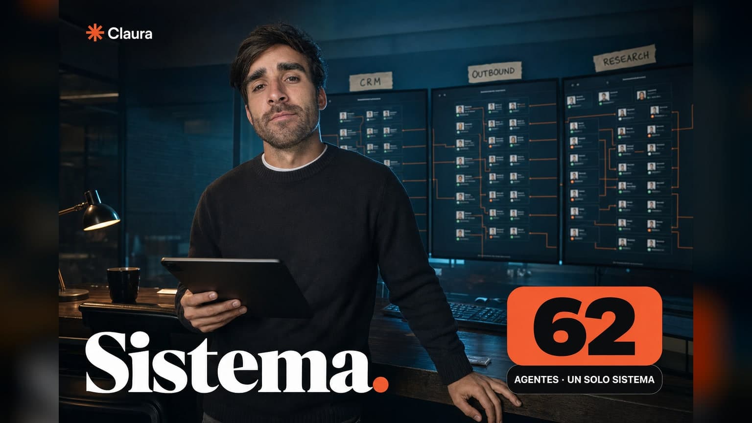 62 agentes de IA para un solo sistema: CRM, Outbound y Research Viral
