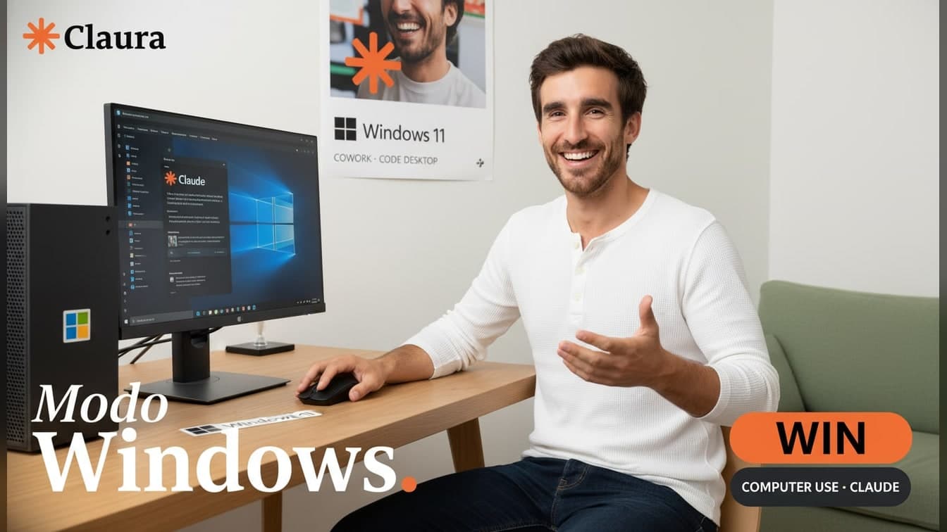 Computer use de Claude llega a Windows: Cowork y Code Desktop