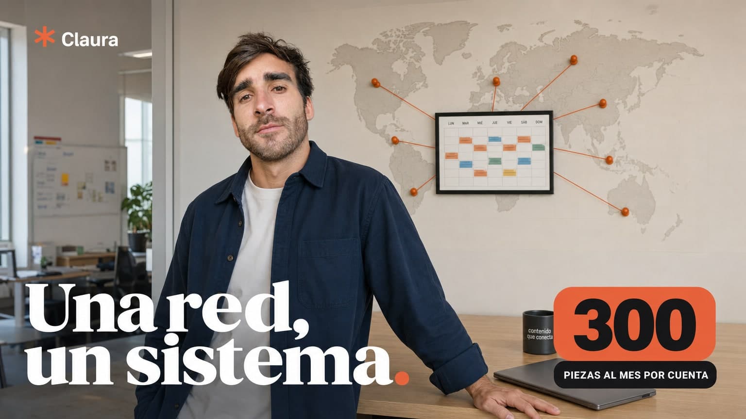 Contenido a escala sin equipo de marketing por sede: redes multisede