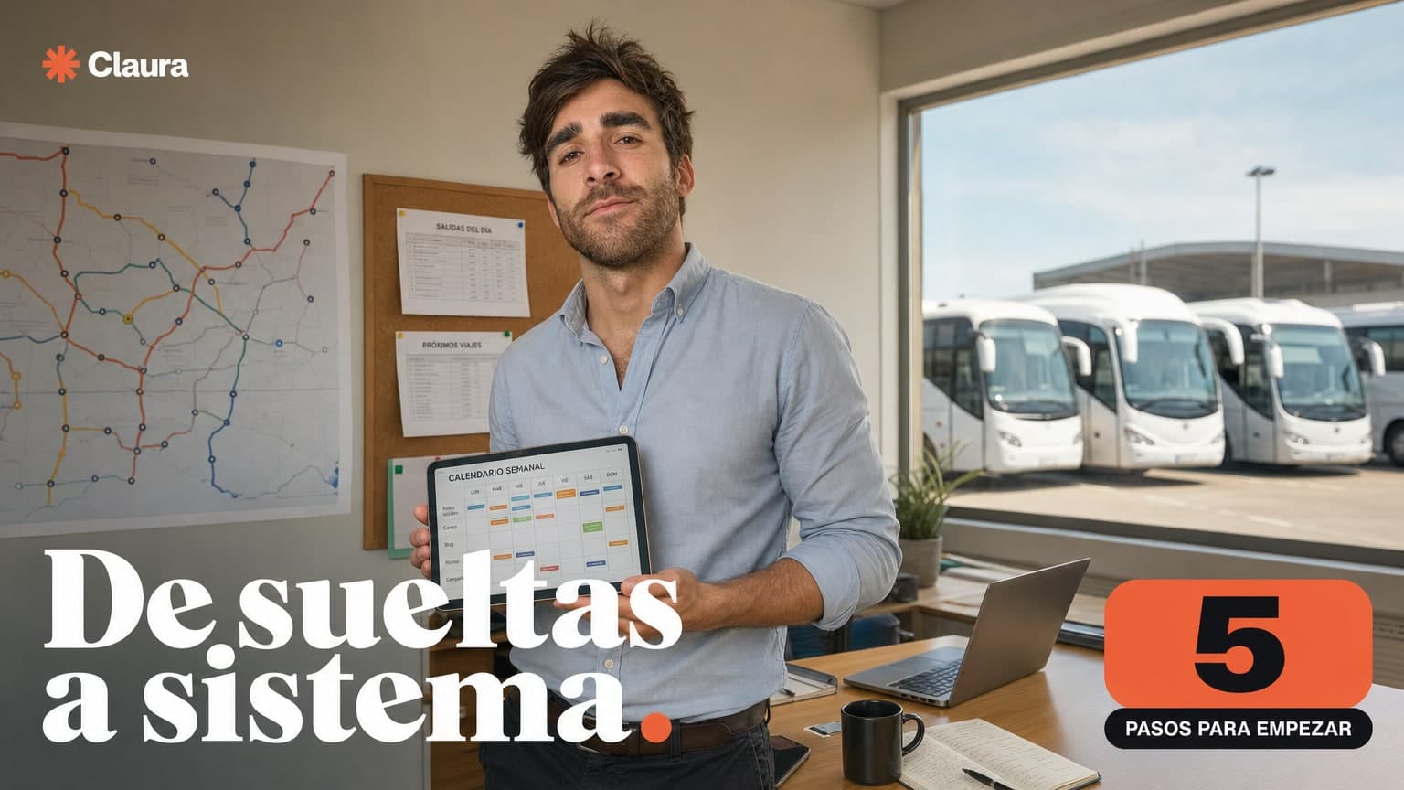 Contenido con IA para transporte de pasajeros: de sueltas a sistema