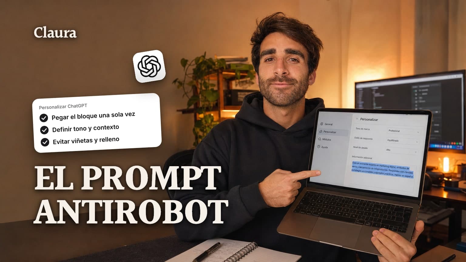 El prompt para ChatGPT que te saca el tono de robot