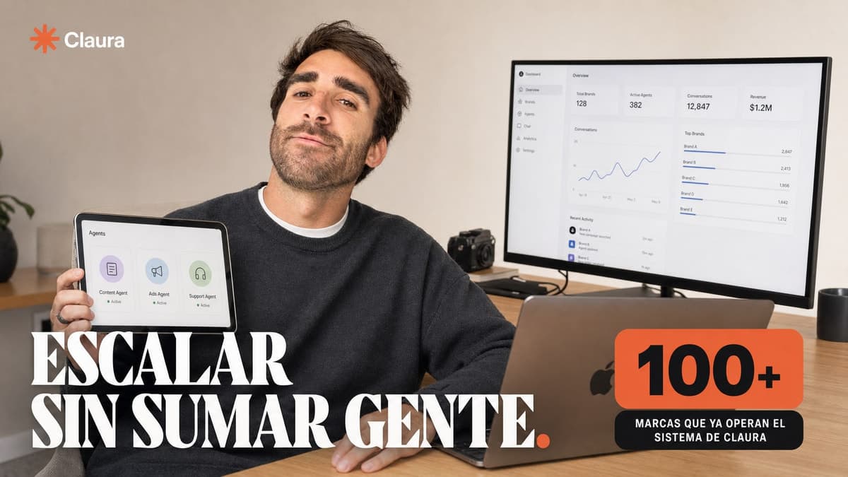 Escalar tu agencia de IA sin sumar gente: el modelo que Claura probó primero en sí misma