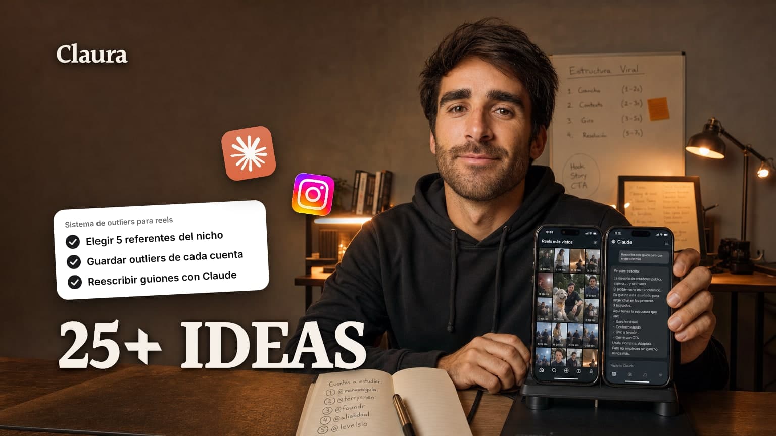Sistema de outliers y Claude para encontrar ideas de reels virales