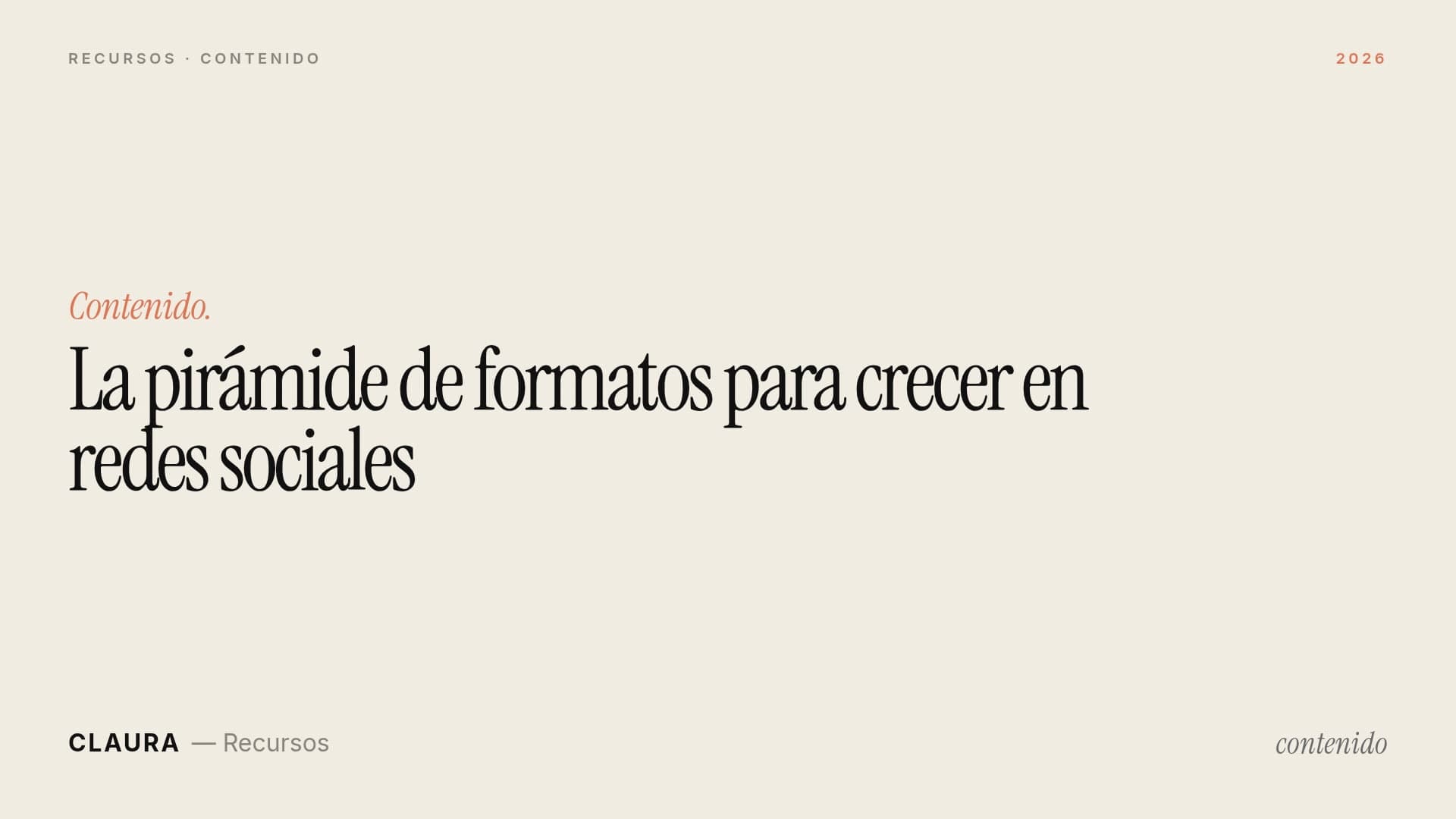 La pirámide de formatos para crecer en redes sociales