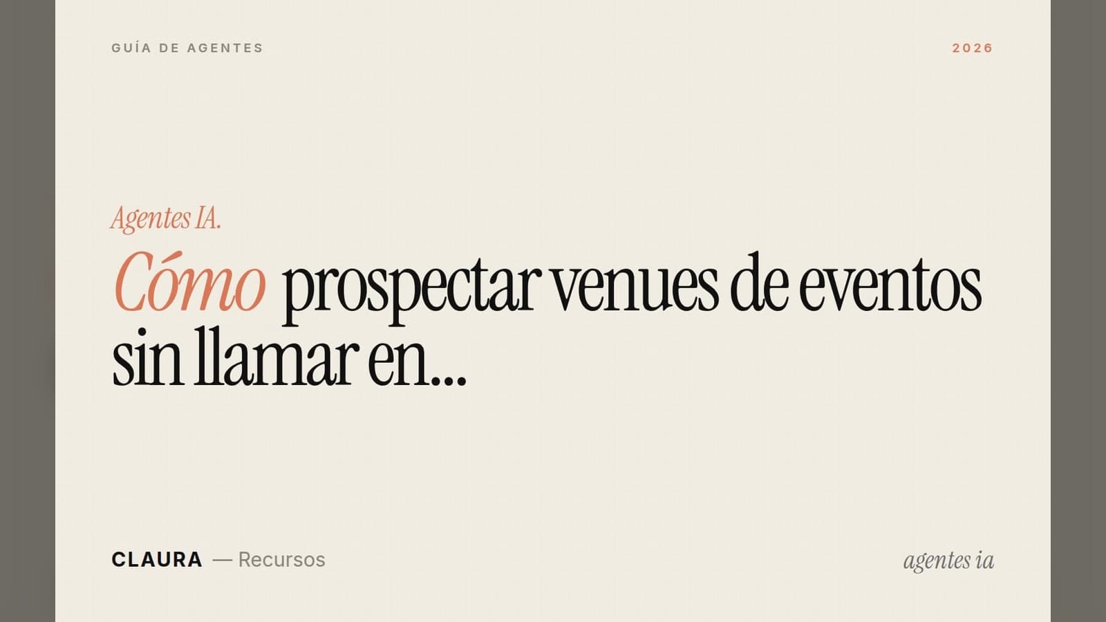 Portada del artículo sobre prospección automatizada de venues de eventos
