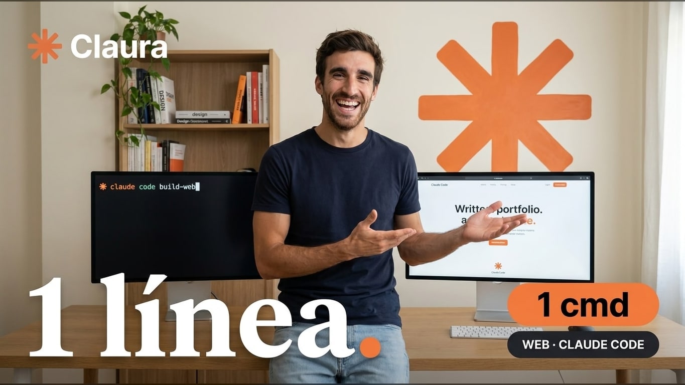 Cómo armar una web profesional con Claude Code en 1 línea — Claura