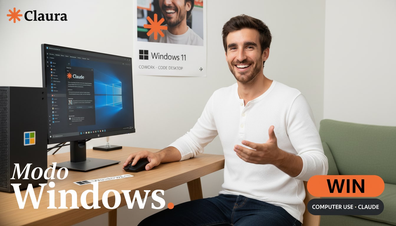 Computer use de Claude llega a Windows: Cowork y Code Desktop — Claura